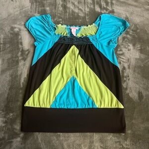 Retro Multicolor Y2K-Inspired Top